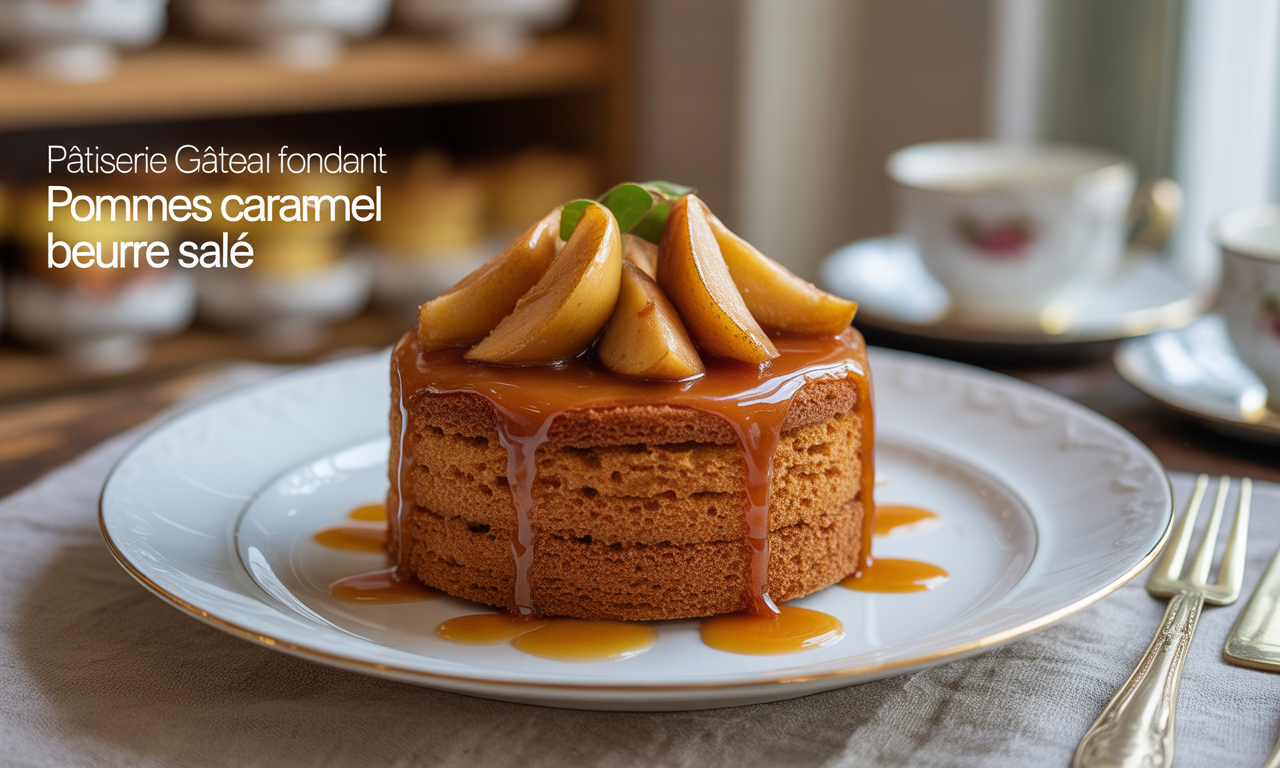 découvrez le délice du gâteau fondant aux pommes et caramel beurre salé de battle food 55. une douceur irrésistible qui allie la tendresse des pommes à la richesse du caramel pour une expérience gustative inoubliable.