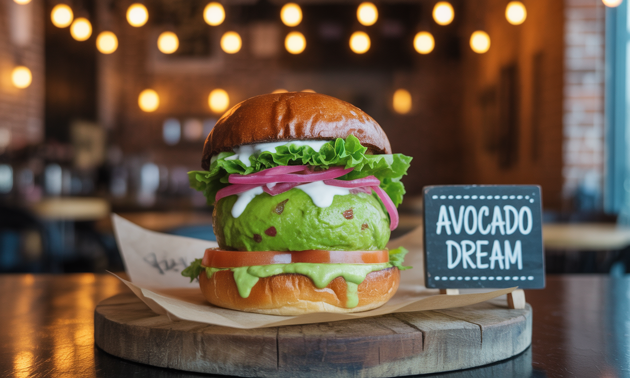 découvrez le battle food 69 avec notre savoureux avocado burger ! un mélange parfait de fraîcheur et de gourmandise, alliant un steak juteux, de l'avocat crémeux et des ingrédients de qualité pour une expérience culinaire inoubliable. parfait pour les amateurs de burgers et de sensations nouvelles !