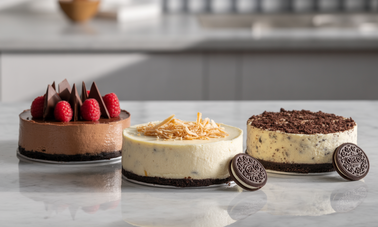 découvrez notre irrésistible cheesecake oreo, un mélange parfait de crémeux et de croquant. savourez chaque bouchée de ce dessert décadent qui allie le goût emblématique des biscuits oreo à une texture veloutée. idéal pour les amateurs de chocolat et de douceurs, ce cheesecake saura séduire vos papilles et éblouir vos invités.