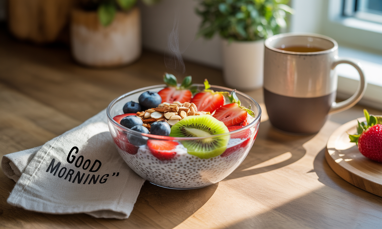 découvrez notre recette de porridge aux graines de chia, préparé la veille pour un petit-déjeuner sain et énergisant. parfaitement crémeux et garni de vos fruits préférés, ce plat est non seulement délicieux, mais aussi riche en fibres et en protéines.