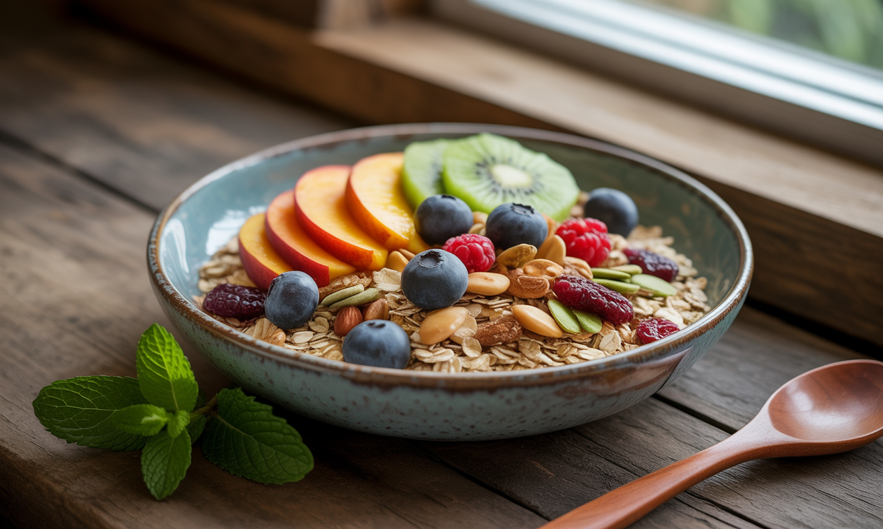 découvrez notre recette de muesli maison, un mélange savoureux et sain de flocons d'avoine, fruits secs et graines. facile à préparer, ce petit-déjeuner énergétique vous permettra de bien commencer la journée tout en contrôlant les ingrédients de votre choix.