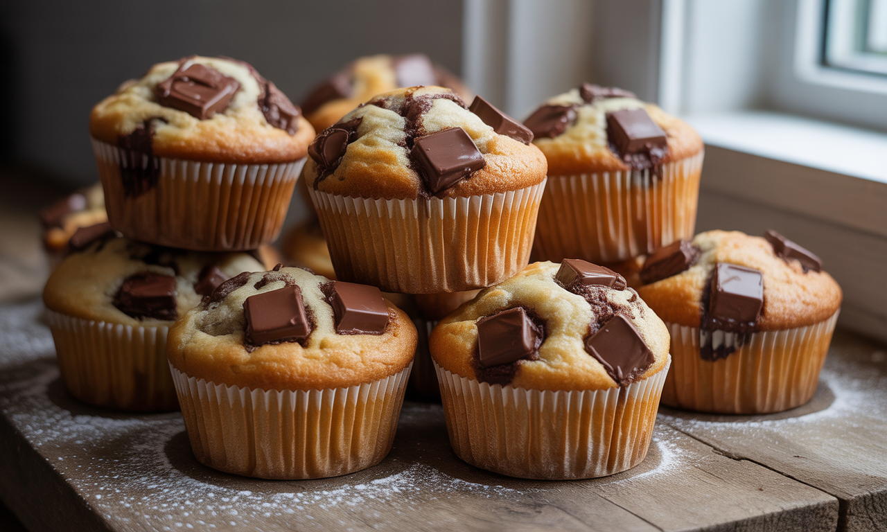 découvrez notre délicieuse recette de muffins aux pépites de chocolat et à la ricotta, alliant moelleux et gourmandise. parfaits pour un petit-déjeuner réconfortant ou un goûter savoureux, ces muffins vous séduiront par leur texture légère et leur goût chocolaté irrésistible.