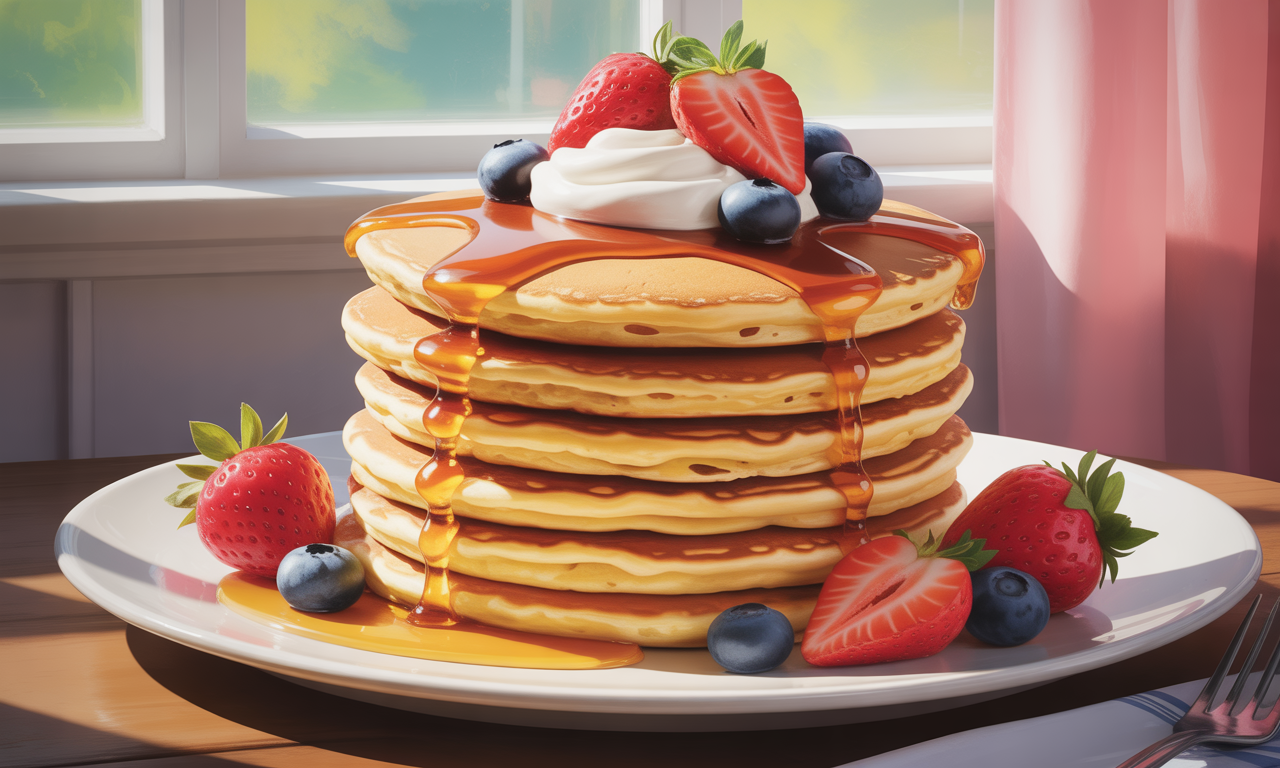 découvrez la recette des pancakes américains épais et moelleux, idéals pour un petit déjeuner gourmand. ces pancakes légers et savoureux vous séduiront par leur texture parfaite et leur goût irrésistible. parfaits accompagnés de sirop d'érable, de fruits frais ou de chocolat fondant.
