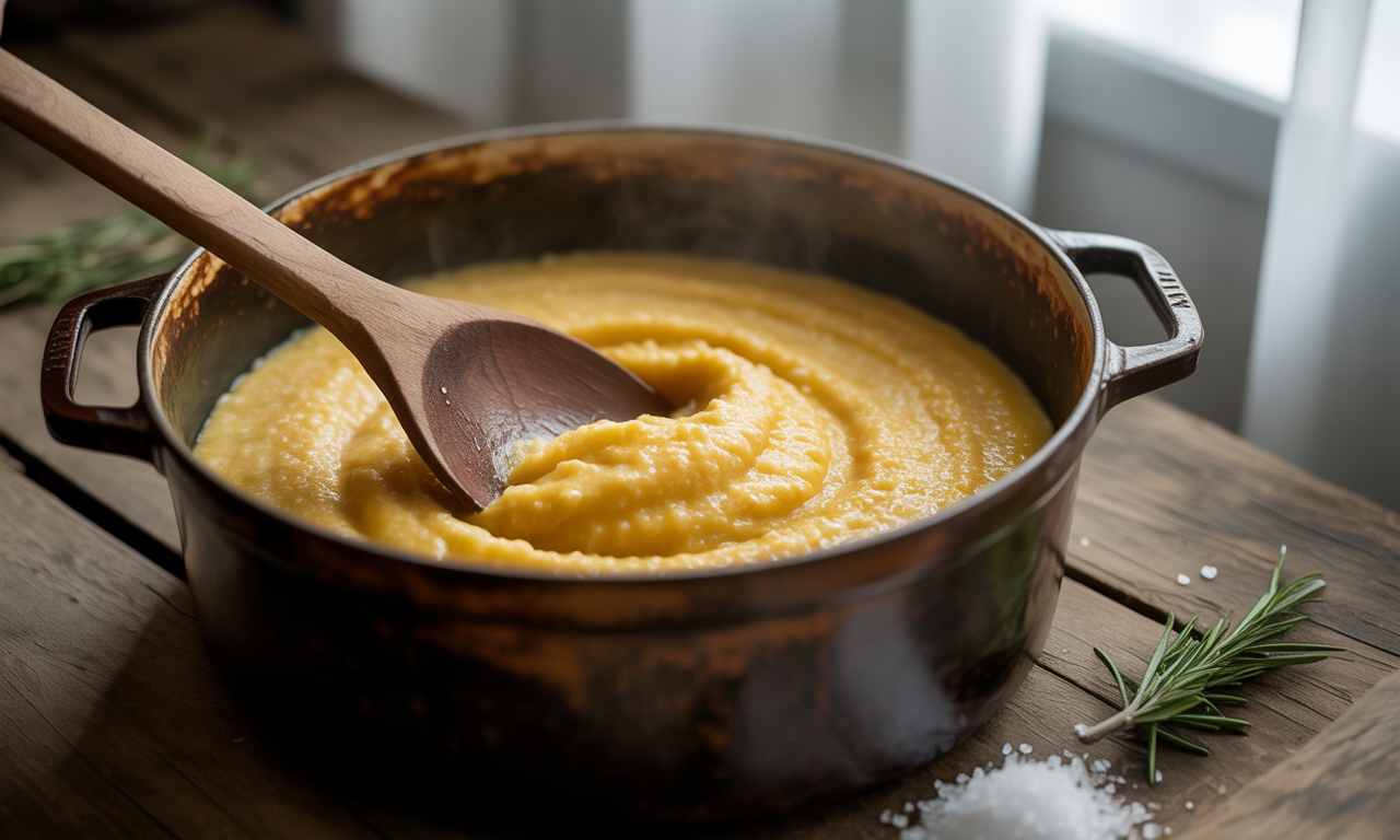 découvrez la recette traditionnelle de la polenta de mamie, un plat réconfortant et savoureux qui ravira les papilles de toute la famille. préparée avec amour et des ingrédients simples, cette polenta crémeuse est idéale pour accompagner vos plats préférés ou se déguster seule. plongez dans la cuisine familiale avec cette délicieuse recette intemporelle !