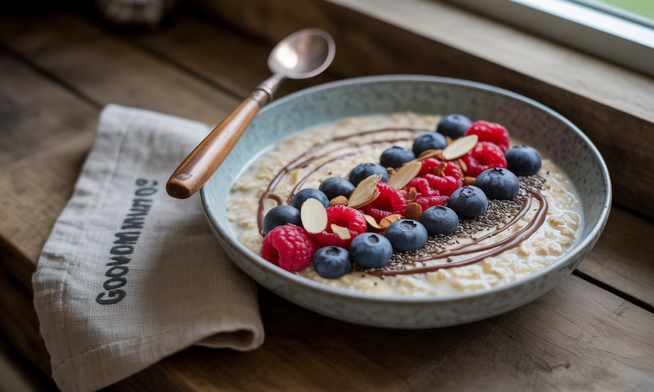savourez un délicieux porridge préparé avec des flocons d'avoine et du lait de noisette. cette recette santé allie douceur et crémeux pour un petit-déjeuner énergisant et gourmand.