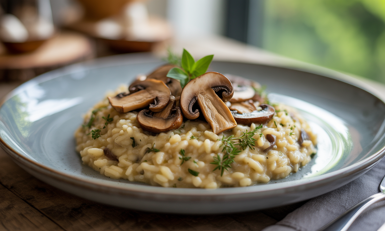découvrez notre délicieuse recette de risotto aux champignons, un plat crémeux et savoureux qui allie l'onctuosité du riz arborio aux arômes riches des champignons. parfait pour un dîner réconfortant ou une occasion spéciale, ce risotto saura ravir vos papilles et émerveiller vos invités.