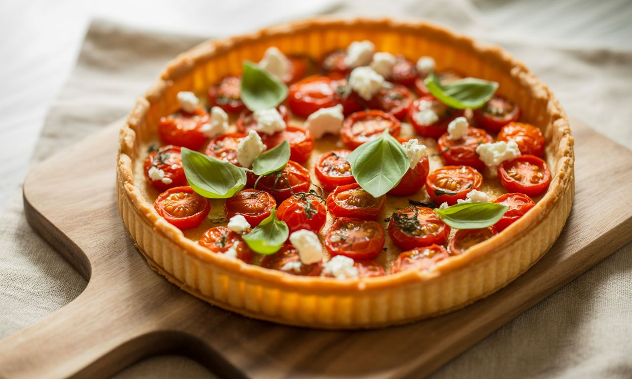 savourez une délicieuse tarte à la tomate préparée avec 2 feuilles de brick croustillantes. parfaite pour une entrée légère ou un repas estival, cette recette allie simplicité et saveurs ensoleillées pour régaler vos papilles.
