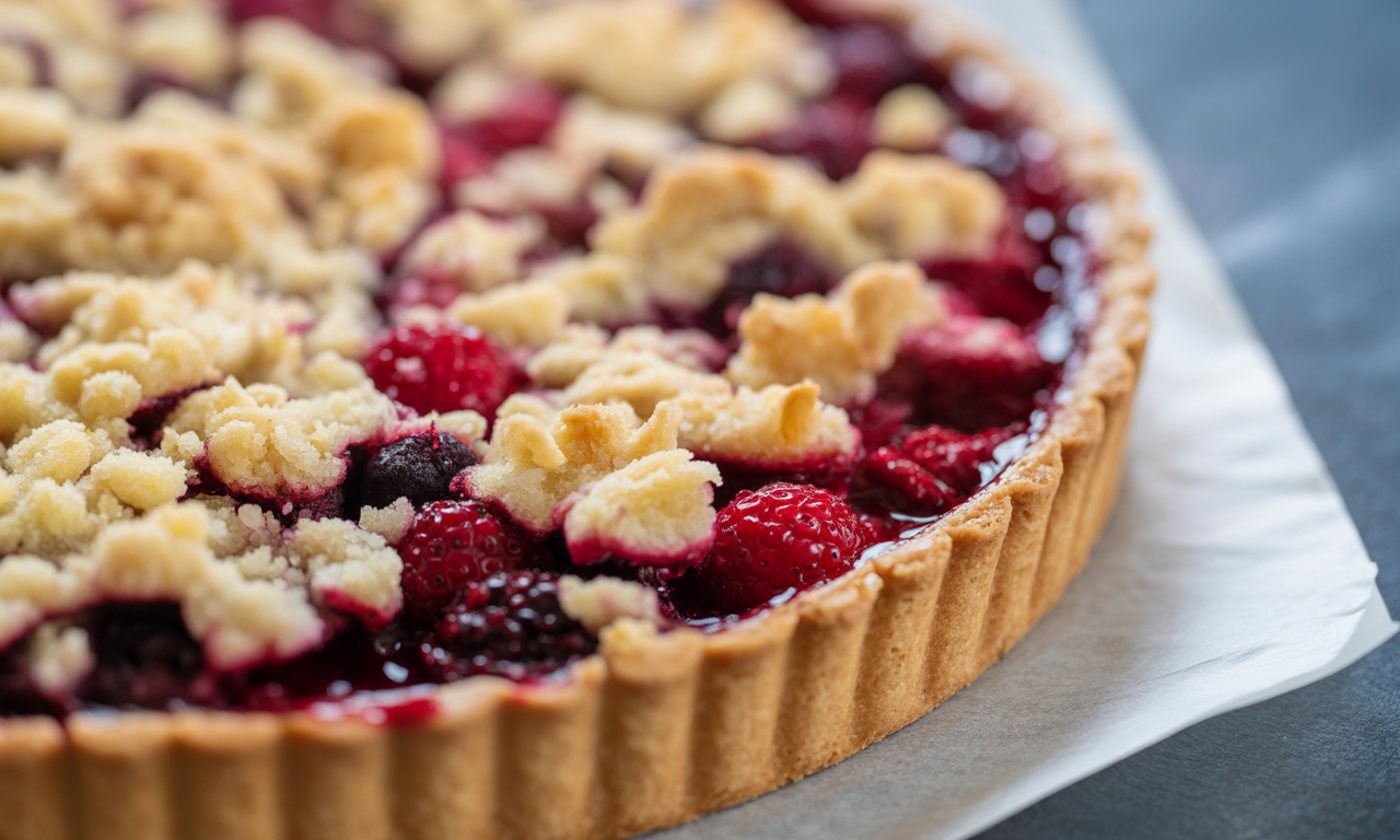 découvrez notre délicieuse tarte crumble aux fruits rouges, un dessert irrésistible alliant la douceur des fruits rouges juteux à une croûte croustillante. parfaite pour toutes les occasions, cette recette gourmande satisfera les palais les plus exigeants.