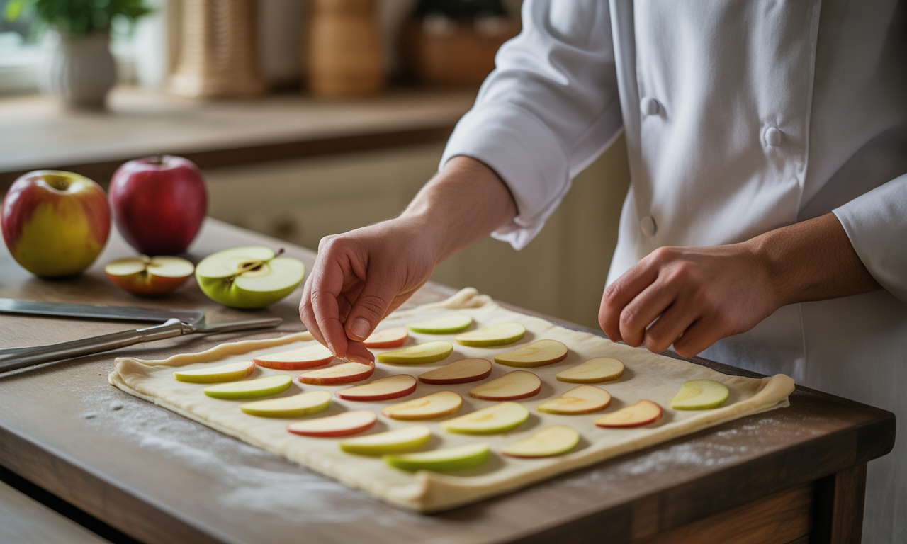 découvrez notre délicieuse tarte fine aux pommes, une pâtisserie légère et croustillante, garnie de pommes juteuses et parfumées à la cannelle. parfaite pour le dessert ou le goûter, elle ravira les amateurs de saveurs sucrées. simple à réaliser et irrésistible en bouche!
